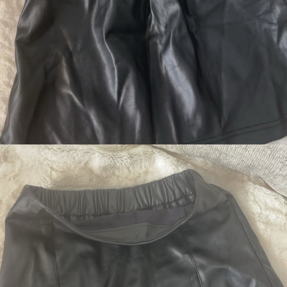 Elegant Black Leather Skirt